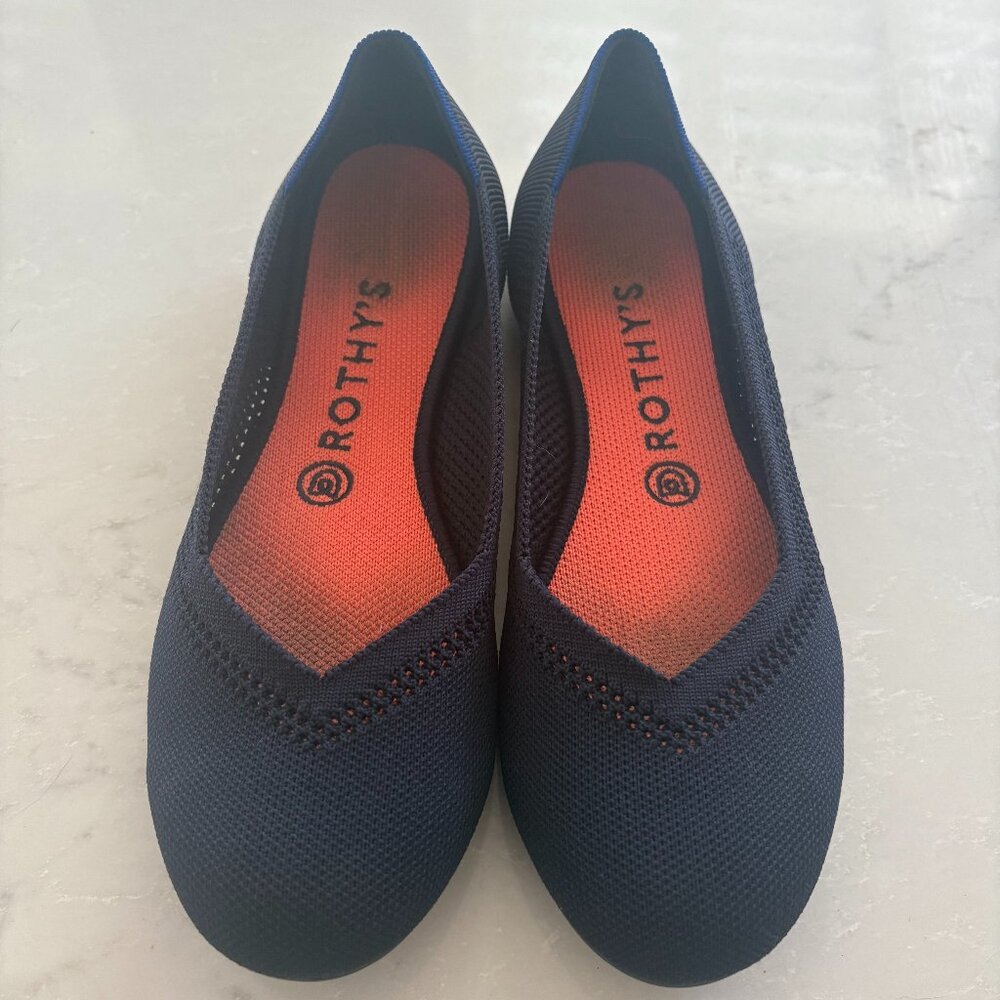 Rothy's Navy lattice flats